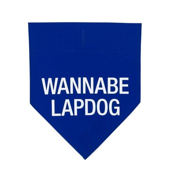 Funny Dog Bandana Blue Wannabe Lap Dog - Picture 1 of 4